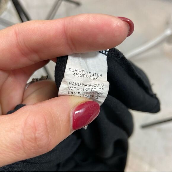 Shop Basic USA brand‎ Black Knee Length Short Sleeve Dress Size Medium - Picture 8 of 9